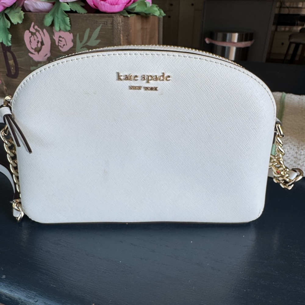 White Kate Spade Crossbody Purse